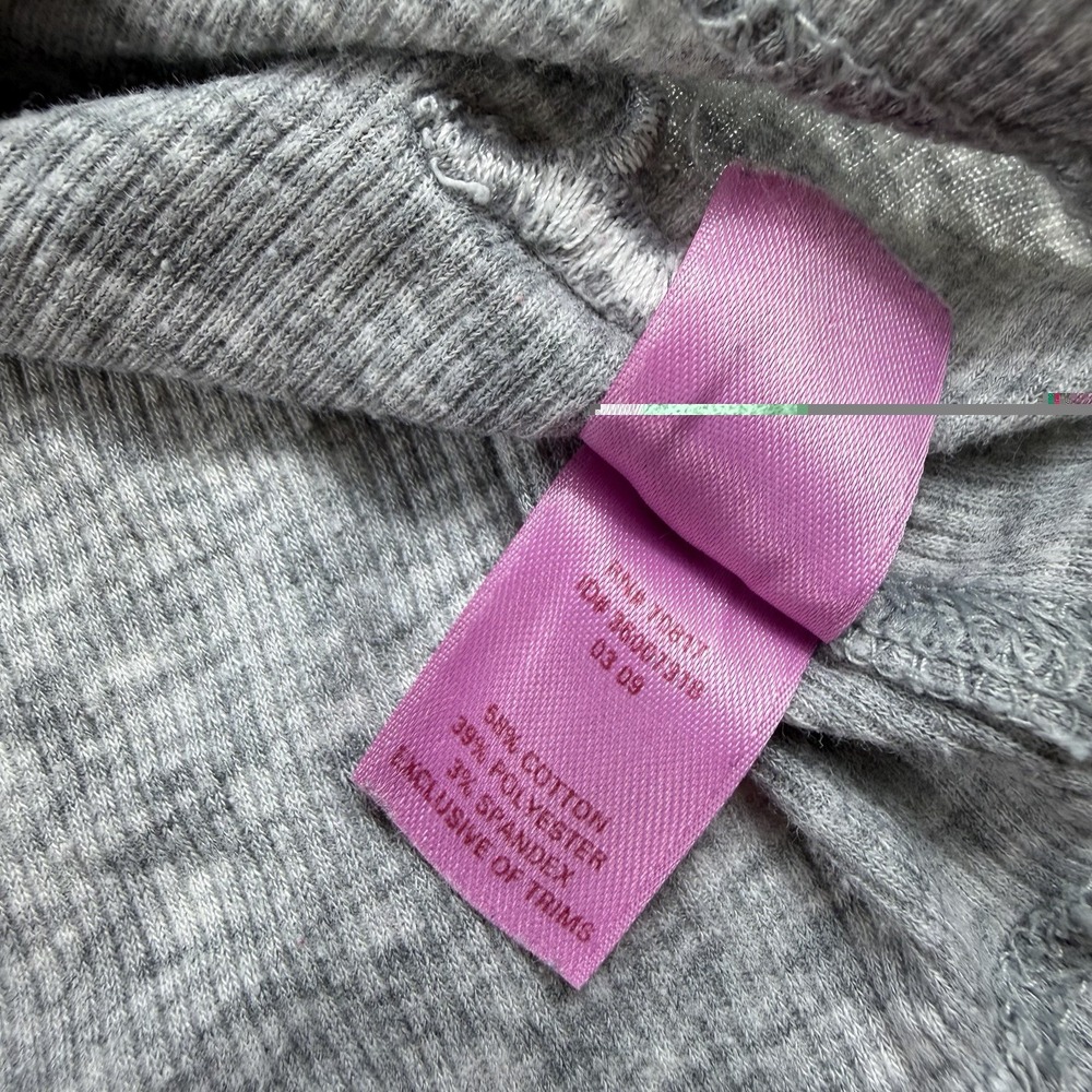 Y2K Victoria's Secret PINK Grey Tank Top XS 2009 Workout Tank Embroidered Logo - Picture 6 of 7